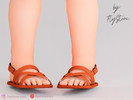Sims 4 — Toddler Leather Sandals by FlyStone — Classic toddler leather sandals for summer and spring