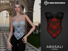 Sims 4 — Abasali (Top) by Beto_ae0 — Classic and romantic corset perfect for fairies