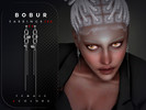 Sims 4 — Chain Drop Earrings V2 by Bobur2 — Please, before writing where I can download this hair, please take a look at