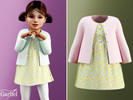 Sims 4 — Toddler - Floral dress with pastel cardigan by Garfiel — A sweet toddler outfit featuring a light floral dress