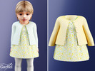 Sims 4 — Infant - Soft spring floral dress outfit by Garfiel — A delicate infant outfit featuring a light floral dress