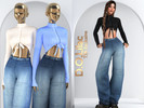 Sims 4 — Street Casual Set DO125 by DOLilac — Includes: (Top + Bottom)
