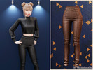 Sims 4 — High waist fitted pants by MysteriousOo — High-waisted fitted pants with sleek, modern silhouette